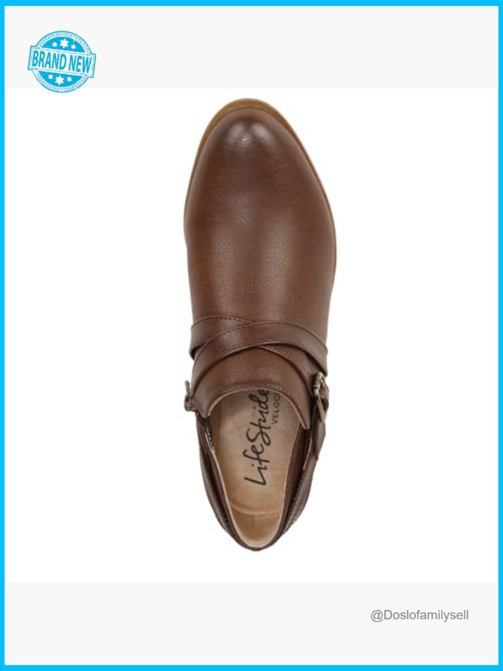 Faux Leather Ankle Bootie with Block Heel and Memory Foam Comfort - Picture 5 of 7